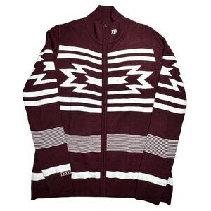 Texas A&M Aggies Sweater Womens Medium Maroon White NCAA College Football Aztec